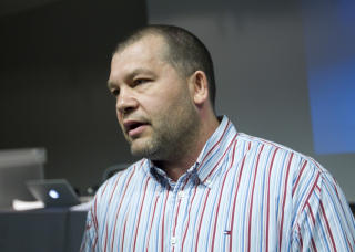 JUBLER: Leder i Supporterunionen for engelsk fotball, Trond Fuhre. Foto: Morten Holm  / SCANPIX.