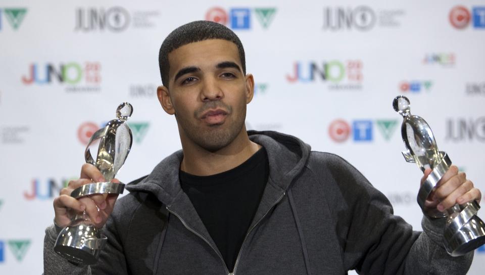 SUKKER OVER SUKSESS: Drake henter allerede hjem priser i fleng. Men det er fint mulig � problematisere suksessen likevel. Foto: Ryan Remiorz/The Canadian Press/AP/Scanpix