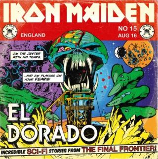 SCI-FI-PASTISJ: Iron Maiden har tydeligvis bladd i 50 �r gamle tegneserier for � hente inspirasjon til sin nye plate.