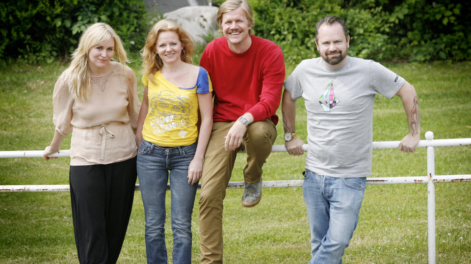 KULTURKVARTETT: Helle Vaagland, Siss Vik, Vegard Larsen og Asbj�rn Slettemark skal lede hvert sitt kulturprogram p� NRK2 til h�sten. Foto: Torbj�rn Berg/Dagbladet.