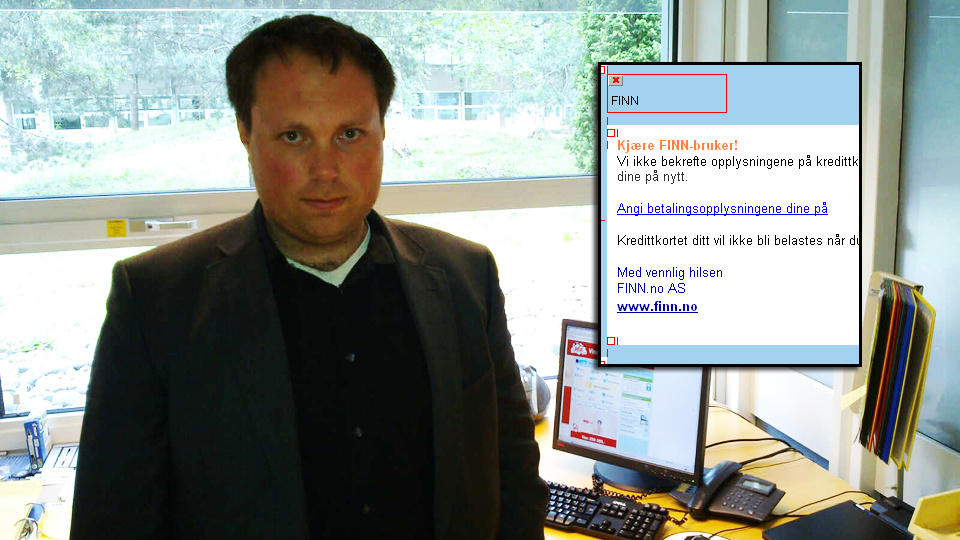 FORS�KT SVINDLET: Torkel Eng (31) ble utsatt for sleipe svindlere p� Finn.no. Foto: Privat