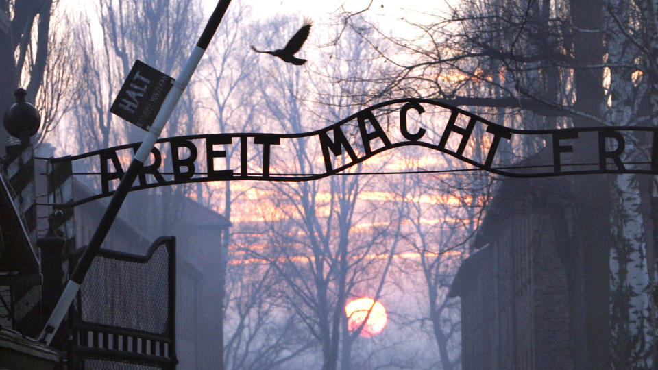 NAZISTENES UTRYDNINGSLEIR: Rundt 1,1 millioner j�der d�de i nazistenes konsentrajonsleir i dagens Polen.  AFP PHOTO/JANEK SKARZYNSKI