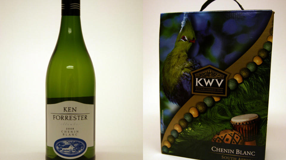 TO GODE HVITE: Forrester Chenin Blanc 2008 og KWV Chenin Blanc 2009 f�r terningkast fire og fem i Dagbladets test av s�rafrikanske viner.