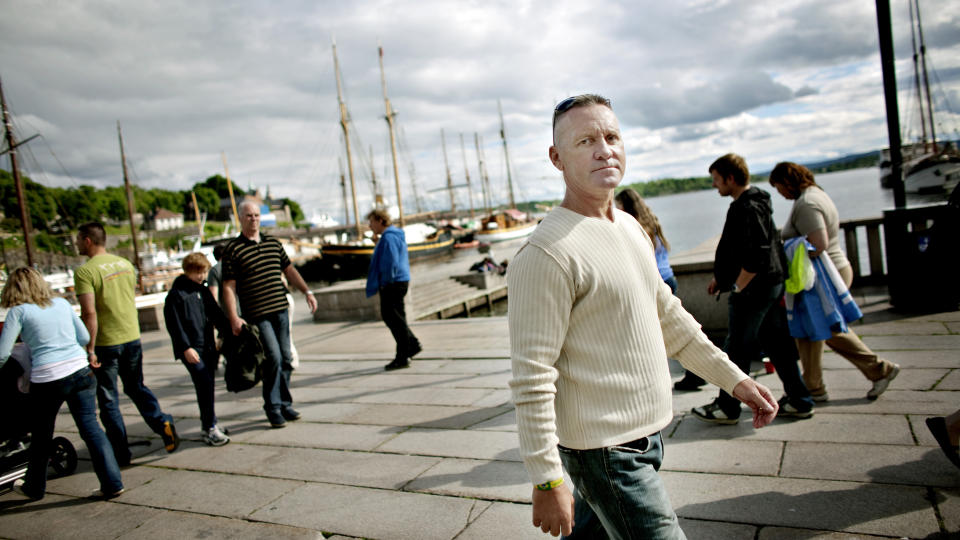 NYTER FRIHET I OSLO: Geir Pettersborg er d�m til ni �r og fire m�neders fengsel, n� er han p� ferie i Oslo. &mdash;?Jeg reiser tilbake til Brasil for � bli renvasket, sier Pettersborg som er glad for � v�re tilbake i Norge.
Foto: Torbj�rn Gr�nning