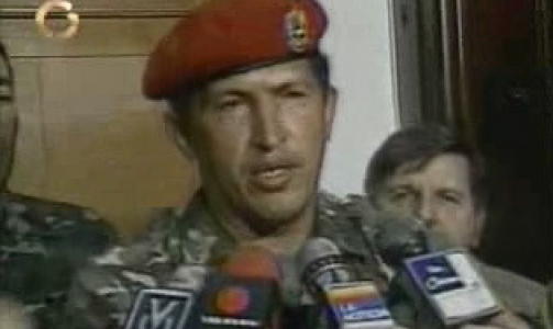 FORS�KTE SEG P� KUPP I 1992: I februar dette �ret tok fem h�renheter seg inn i Caracas under Chavez' kommando. De klarte ikke � overmanne byens viktige institusjoner og Chavez overgav seg. Han lovte imidlertid � komme tilbake. Foto: WIKIMEDIA