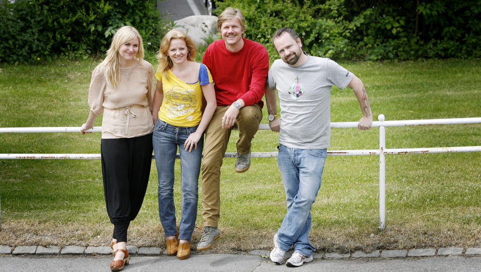 KOMPLETT: Med Helle Vaaglands Nasjonalgalleriet er NRKs nye kulturrekke komplett.  Fra venstre Helle Vaagland, Siss Vik, Vegard Larsen og Asbj�rn Slettemark. Foto: Torbj�rn Berg / Dagbladet