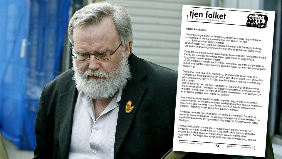 TAR AVSTAND FRA SAMARBEIDSPARTNERE: Hovedkasserer og daglig leder Kjell Gunnar Larsen (54) er SOS Rasismes mektigste mann. Han er ogs� nestleder i den maoistiske organisasjonen Tjen Folket.  Her forlater han kontoret til SOS Rasisme i Haugesund. I et dokument som knyttes til ham tas det sterk avstand fra samarbeidspartnere og regjeringens ungdomspartier. Foto: Jacques Hvistendahl/Dagbladet