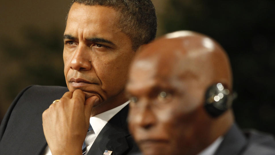 MARKERER: President Barack Obama inviterer afrikanske ledere til Washington for � feire at det er 50 �r siden landene deres fikk sin uavhengighet fra europeiske kolonimakter. Foto. REUTERS/SCANPIX