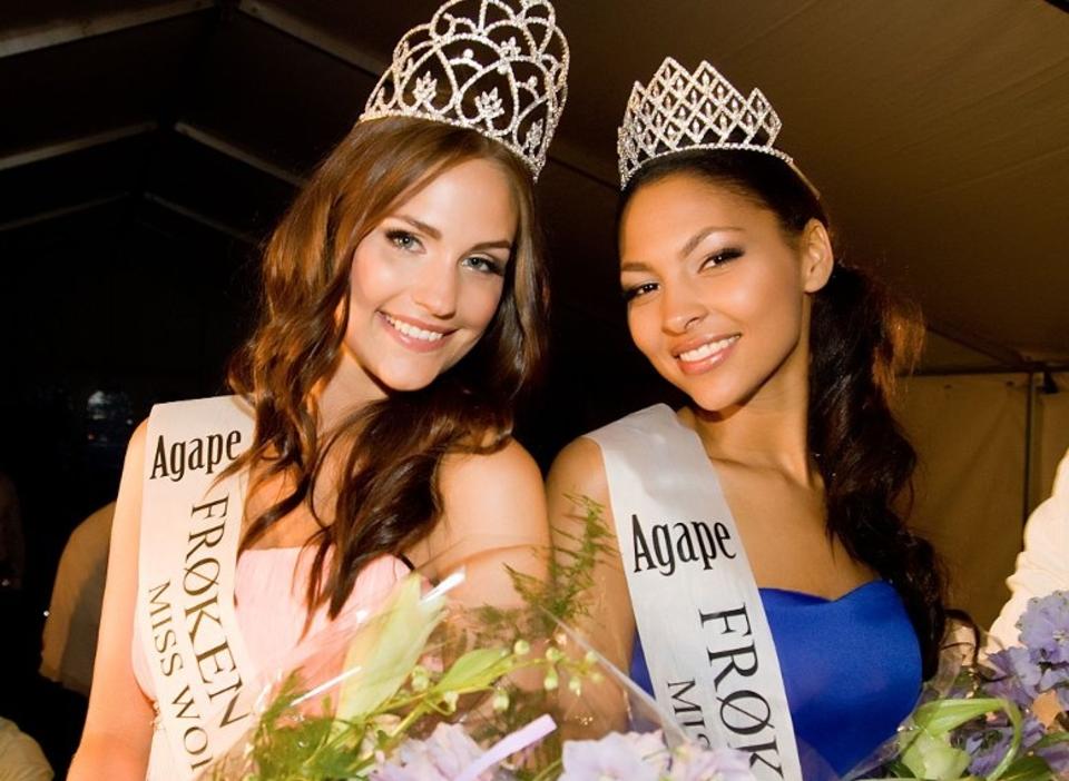 NORGES VAKRESTE: Mariann Birkedal og Melinda Elvenes skal representere Norge - henholdsvis i Miss World og Miss Universe. Foto: Per Heimly / Fr�ken Norge
