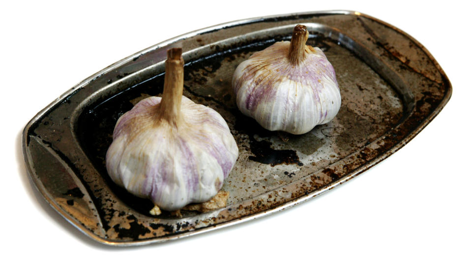 Bakt hvitl�k er knallgodt f�lge til en toscansk variant av griillet entrecote. Foto: Mette Randem
