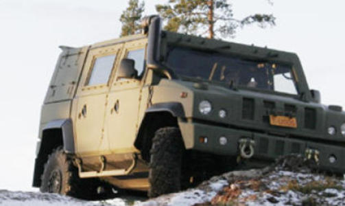PANSRET: De norske soldatene kj�rte en pansret Iveco LMV tilsvarende denne. Foto: Forsvaret