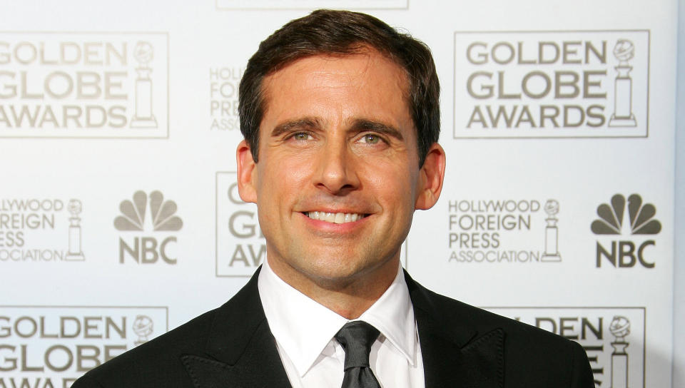 GIR SEG: Steve Carell trekker seg fra �The Office�, og dermed er seriens fremtid usikker. Foto: AFP PHOTO/ROBYN BECK/SCANPIX