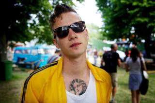 P� FESTIVAL: John Olav Nilsen brukte ogs� tiden sin til � henge rundt p� campingomr�det under festivalen.  Foto: Eirik Helland Urke