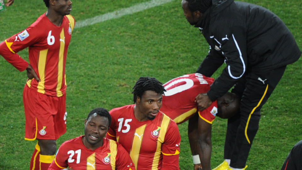 UTR�STELIGE: Ghana manglet bare litt flaks, skriver Esten O. S�ther. Foto: AFP/FRANCK FIFE/Scanpix