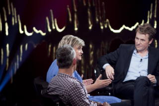 ST�TTER SKAVLAN:: Elin �rjas�ter (midten), kommentator i E24, opplever ikke Skavlan som diskriminerende.  Foto: Oskar Kullander / Dagbladet