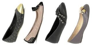 FRA VENSTRE: Asos (kr 214), Miu Miu (kr 3090), Blowfisk (kr 342) og Dune (kr 634). Foto: Net-a-porter.com, Asos.com, produsenten