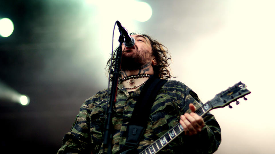 THRASH-IKON: Max Cavalera tok med seg familien til Norway Rock i Kvinesdal. Foto: Sindre Didriksen.