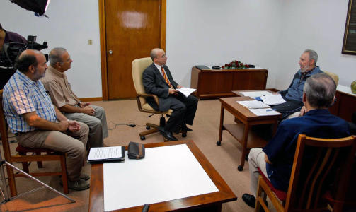  STUDIO:  Scenevant Fidel Castro klar for come back. FOTO: ALEX CASTRO, CUBADEBATE.CU/AFP/SCANPIX.