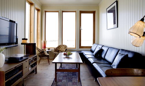 Retro studio: Mye av m�blementet er kj�pt p� Fretex i �lesund.