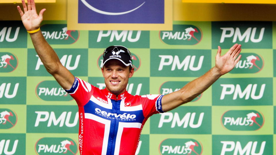 DELER TIPS: Thor Hushovd deler sine treningstips i boka �Best p� sykkel�. Her fra Tour de France. Foto: Heiko Junge / Scanpix