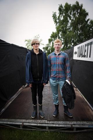 FORN�YDE: Karl Erik Engh (21) og Andreas Nordahl (20). Foto: Hilde Mesics Kleven.