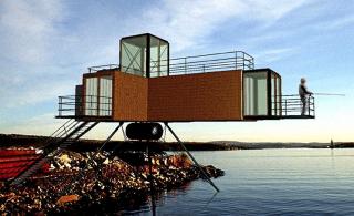 MODULHUS: Denne m�ten � tenke p� kan synes � ha sprunget ut fra et milj�prosjekt MMW Architects of Norway gjorde med gjenbruk av conteinere i 1995. Bildet er av modellen de brukte p� Momentum i  1998. FOTO: Kjetil Johansen, mmw.no