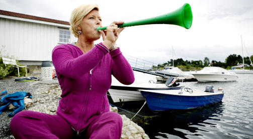 BL�SER UT: Frp-leder Siv Jensen vil ikke bli en A4-politiker. Foto: Elisabeth Sperre Alnes