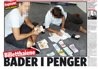 BADET I PENGER: Faksimilie av Dagbladet 23. juli.