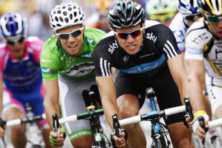 POSITIV EDVALD: 6.plass lar seg h�re for Sky-rytteren, som ble innestengt i feltet i spurten. Foto: Heiko Junge / SCANPIX.