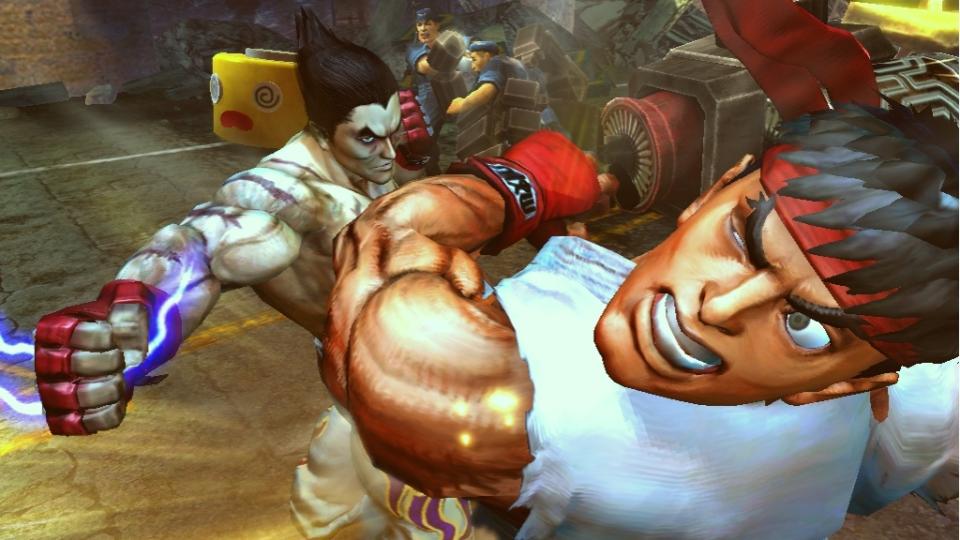 Foto: Capcom Det er ikke vanlig � se disse to sl�ss mot hverandre med annet enn salgstall.