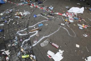 D�DE: Her ble en av de omkomne funnet. FOTO: REUTERS/Wolfgang Rattay