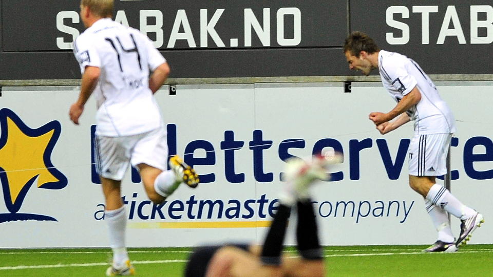 KOM INNP�: Og scoret. Morten Moldskred har slitt med � finne m�let i �r. Mot Stab�k ble spissen matchvinner. Foto: DIGITALSPORT.