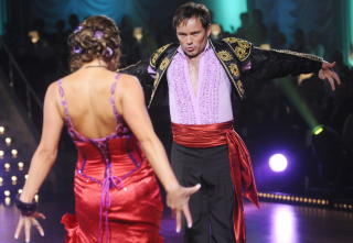 DANSEL�VE: Mikkel Gaup og Therese Cleve da han deltok i �Skal vi danse� p� TV 2. Foto: Thomas Rasmus Skaug / Dagbladet