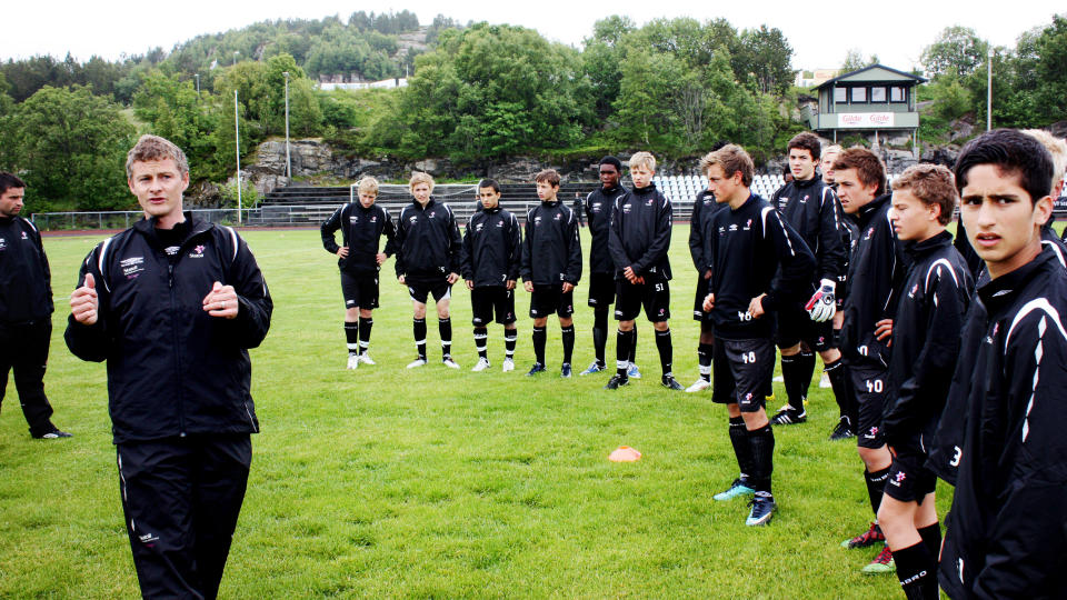 NORGESBES�K: Ole Gunnar Solskj�r trente norske talenter i Kristiansund i sommer. P� sikt �nskes han i Trondheim, med RBKs A-lag. Foto: Kjell Herskedal / Scanpix