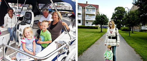 FORSKJELLS-NORGE:Mens Marie og Emil K�ldman og mamma Kristine Hodne Bjugn er sammen med besteforeldrene Gerd Hogne og Bent Haughem i deres 38 fot store seilb�t p� tur langs s�rlandskysten, pr�ver Alexandra Dahl (22) � f� seg en jobb og leilighet til seg selv og datteren, Johanna (2).