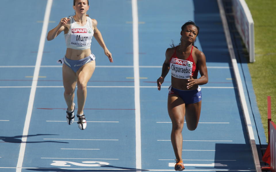 ENKELT VIDERE: Ezinne Okparaebo vant sitt fors�ksheat p� en tid bare ni hundredeler svakere enn egen norsk rekord.Foto: SCANPIX