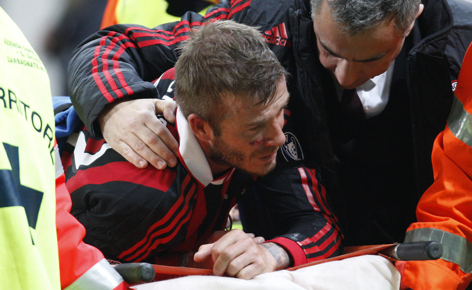 P� BEDRINGENS VEI: David Beckham er p� bedringens vei etter akillesskaden i v�res, og kan trolig gjenoppta treningen i august. Om han blir spilleklar innen sluttspillet i MLS, er imidlertid h�yst uvisst.Foto: SCANPIX