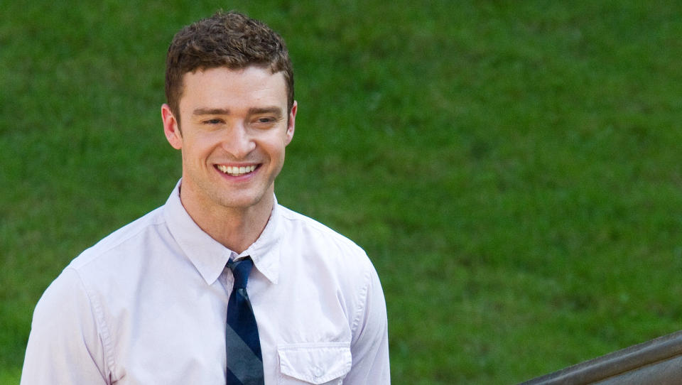P� SETTET:Justin Timberlake i ny jobb. Bildet er hentet fra en scene i hans nye film  Friends With Benefits  Foto:AP Photo/Charles Sykes