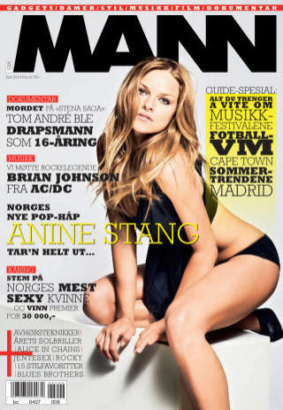 DRISTIG SANGER: Anine Stang har blant annet kastet klærne for bladet Mann. Faksimile: MANN DRISTIG SANGER: Anine Stang har blant annet kastet klærne for bladet Mann. Faksimile: MANN