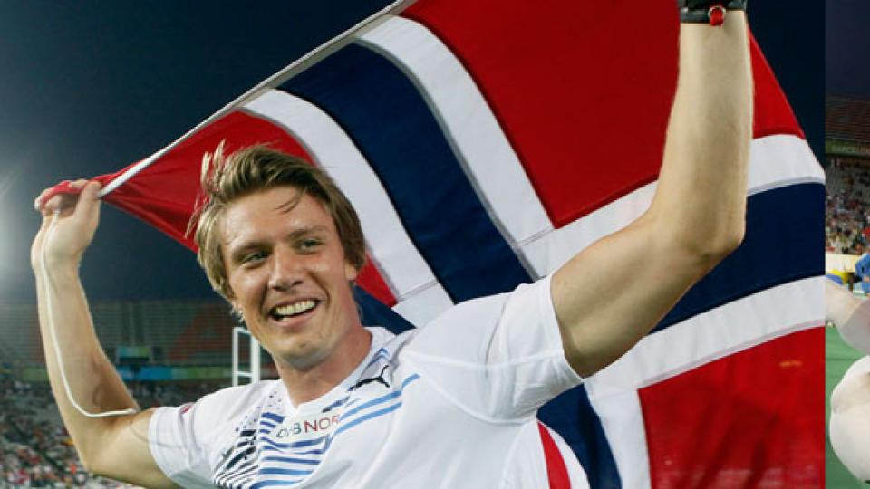 KONGEN: Andreas Thorkildsen viste seg igjen som verdens desidert beste spydkaster. Dagens EM-gull var hans syvende strake mesterskapsmedalje. Foto: Scanpix
