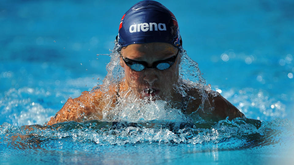 TIL SEMI: Katharina Stiberg f�lte selv at hun sv�mte d�rlig, men gikk likevel greit videre til semifinale. Foto: Scanpix