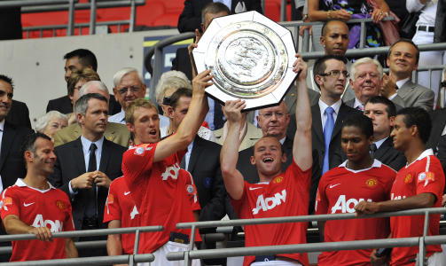 TIPPES �VERST AV FEM: Manchester United-laget overbeviste med seier mot Chelsea i Community Shield s�ndag. Foto: REUTERS/Toby Melville