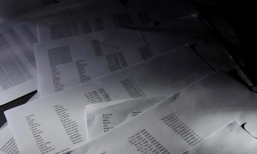 WORTH MILLIONS: These are just a few of the lists available on the black market. Foto: John T. Pedersen/Dagbladet