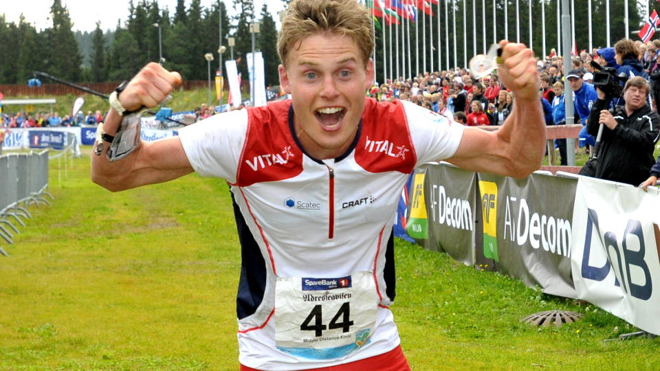 GULLGUTT: Carl Waaler Kaas l�p inn til gull under mellomdistanse finale i orienterings-VM p� Gran�sen i Trondheim l�rdag.
Foto: Ned Alley / Scanpix