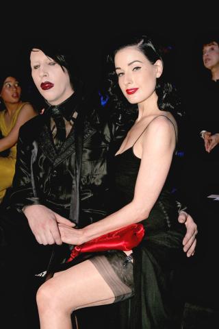 EKSEN: Marilyn Manson var tidligere sammen med burleske-artisten Dita von Teese. Foto: STELLA PICTURES