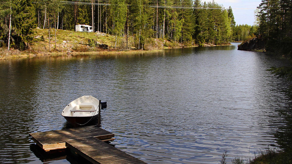  CAMPING:  Campingomr�det i Glaskogens Naturreservat er lagt slik at lagt slik at det er skog mellom hver eneste tomt. Foto: KIRSTEN MARGRETHE BUZZI/Dagbladet