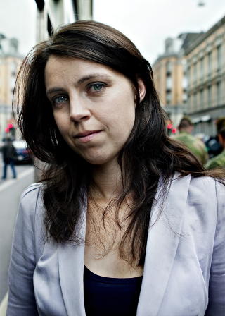 REAGERER: Nyhetsredakt�r i Dagbladet, Alexandra Beverfjord, reagerer sterkt p� at avisas medarbeidere blir kastet ut fra SOS Rasismes landsm�te. Foto: Nina Hansen