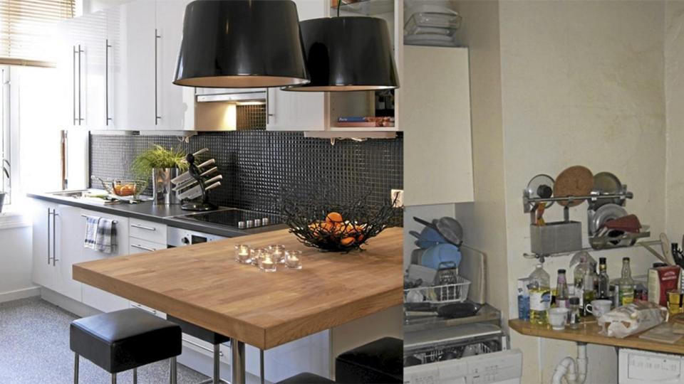 FRA GAMMELT TIL NYTT: Kj�kkenet ble totalrenovert - og eieren fikk et helt nytt kj�kken. Foto: Espen Gr�nli/Privat