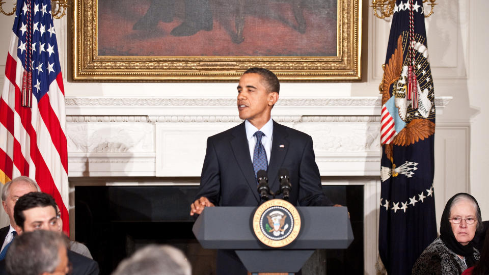 HAR H�P OM FRED: Barack Obama inviterer Israel og Palestina til Det hvite hus. Foto: AFP/Scanpix