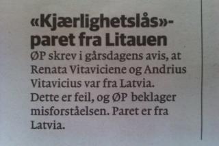 DE ER IKKE FRA LATVIA: De er fra Latvia, meldte �stlands-Posten i sommer. Faksimile: �stlands-Posten